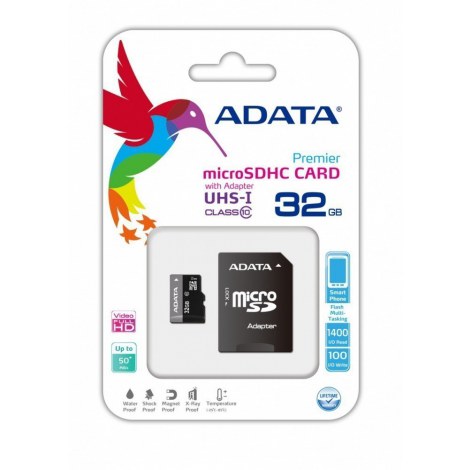 ADATA | Premier UHS-I | 32 GB | SDHC | Flash memory class 10 | SD adapter - 2